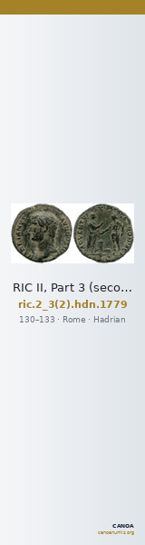 RIC II, Part 3 (second edition) Hadrian 1779 — CANOA