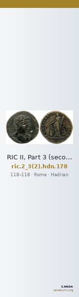 RIC II, Part 3 (second edition) Hadrian 178 — CANOA