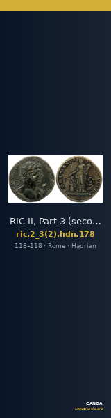 RIC II, Part 3 (second edition) Hadrian 178 — CANOA