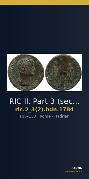 RIC II, Part 3 (second edition) Hadrian 1784 — CANOA