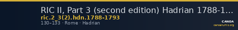 RIC II, Part 3 (second edition) Hadrian 1788-1793 — CANOA