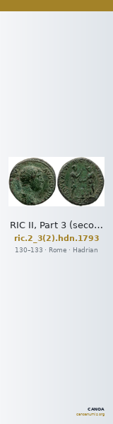 RIC II, Part 3 (second edition) Hadrian 1793 — CANOA