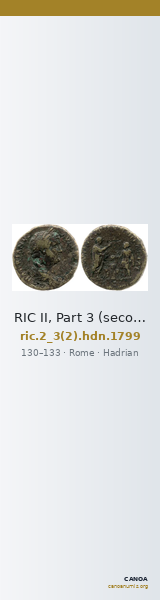 RIC II, Part 3 (second edition) Hadrian 1799 — CANOA