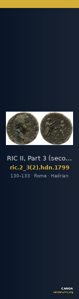 RIC II, Part 3 (second edition) Hadrian 1799 — CANOA