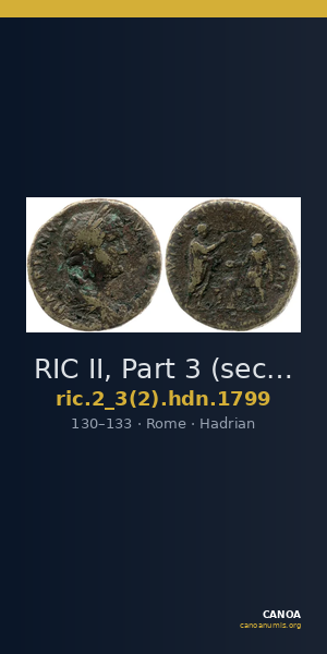 RIC II, Part 3 (second edition) Hadrian 1799 — CANOA