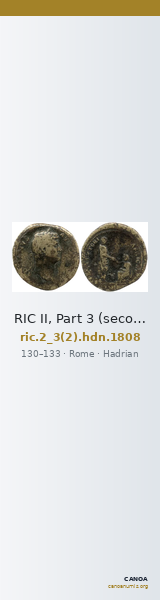 RIC II, Part 3 (second edition) Hadrian 1808 — CANOA