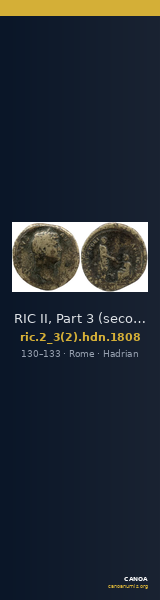RIC II, Part 3 (second edition) Hadrian 1808 — CANOA