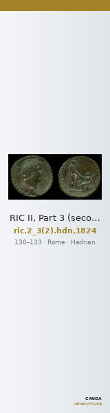 RIC II, Part 3 (second edition) Hadrian 1824 — CANOA
