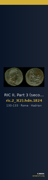 RIC II, Part 3 (second edition) Hadrian 1824 — CANOA