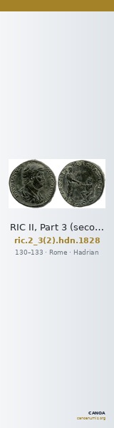 RIC II, Part 3 (second edition) Hadrian 1828 — CANOA