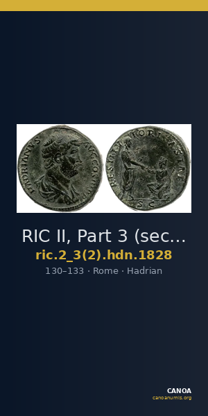 RIC II, Part 3 (second edition) Hadrian 1828 — CANOA