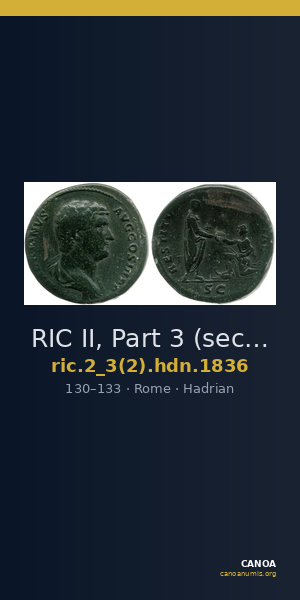 RIC II, Part 3 (second edition) Hadrian 1836 — CANOA