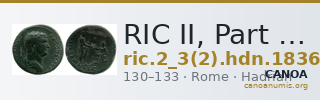 RIC II, Part 3 (second edition) Hadrian 1836 — CANOA