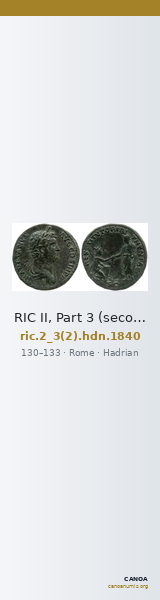 RIC II, Part 3 (second edition) Hadrian 1840 — CANOA