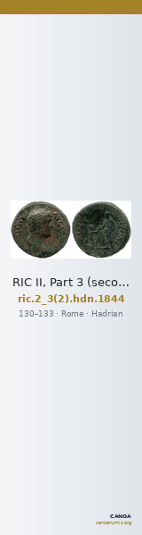 RIC II, Part 3 (second edition) Hadrian 1844 — CANOA