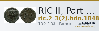 RIC II, Part 3 (second edition) Hadrian 1848 — CANOA