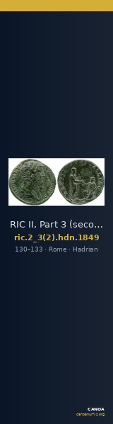 RIC II, Part 3 (second edition) Hadrian 1849 — CANOA