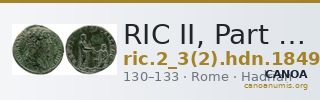 RIC II, Part 3 (second edition) Hadrian 1849 — CANOA