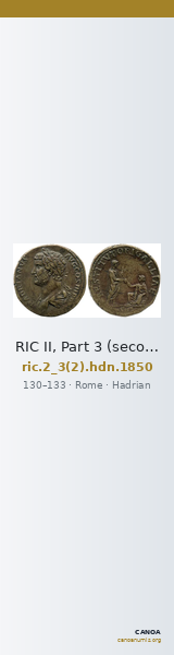 RIC II, Part 3 (second edition) Hadrian 1850 — CANOA