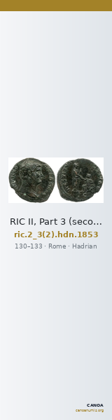 RIC II, Part 3 (second edition) Hadrian 1853 — CANOA