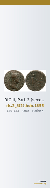 RIC II, Part 3 (second edition) Hadrian 1855 — CANOA