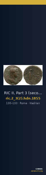 RIC II, Part 3 (second edition) Hadrian 1855 — CANOA