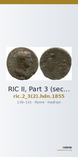 RIC II, Part 3 (second edition) Hadrian 1855 — CANOA