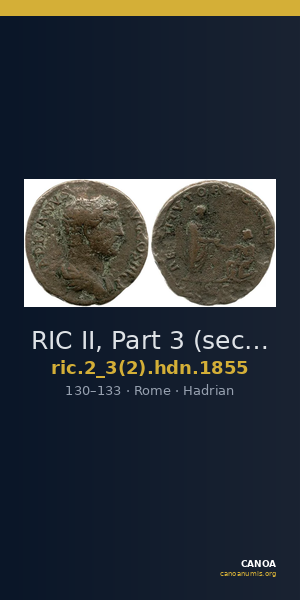 RIC II, Part 3 (second edition) Hadrian 1855 — CANOA