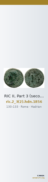 RIC II, Part 3 (second edition) Hadrian 1856 — CANOA