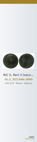 RIC II, Part 3 (second edition) Hadrian 1860 — CANOA