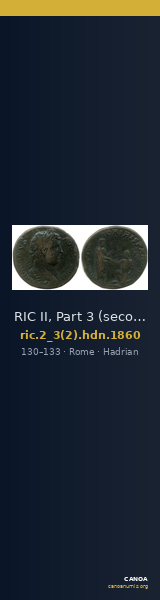 RIC II, Part 3 (second edition) Hadrian 1860 — CANOA