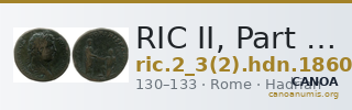 RIC II, Part 3 (second edition) Hadrian 1860 — CANOA