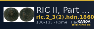 RIC II, Part 3 (second edition) Hadrian 1860 — CANOA