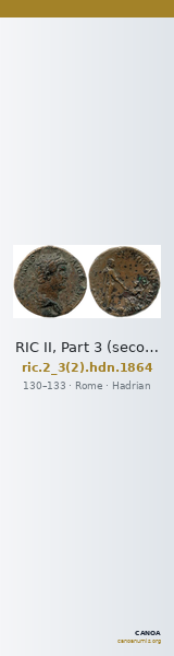 RIC II, Part 3 (second edition) Hadrian 1864 — CANOA