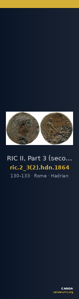 RIC II, Part 3 (second edition) Hadrian 1864 — CANOA