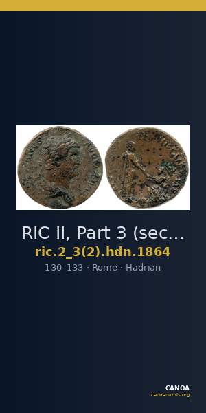 RIC II, Part 3 (second edition) Hadrian 1864 — CANOA