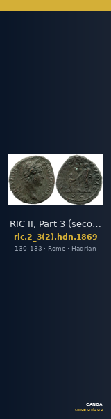 RIC II, Part 3 (second edition) Hadrian 1869 — CANOA