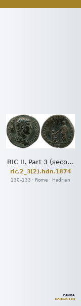 RIC II, Part 3 (second edition) Hadrian 1874 — CANOA
