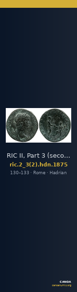 RIC II, Part 3 (second edition) Hadrian 1875 — CANOA