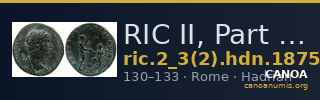 RIC II, Part 3 (second edition) Hadrian 1875 — CANOA