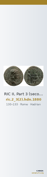 RIC II, Part 3 (second edition) Hadrian 1880 — CANOA