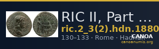 RIC II, Part 3 (second edition) Hadrian 1880 — CANOA
