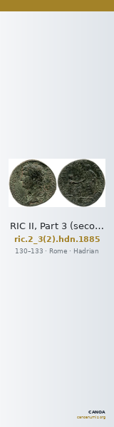 RIC II, Part 3 (second edition) Hadrian 1885 — CANOA
