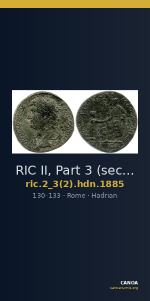 RIC II, Part 3 (second edition) Hadrian 1885 — CANOA