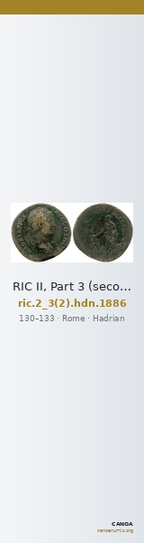 RIC II, Part 3 (second edition) Hadrian 1886 — CANOA