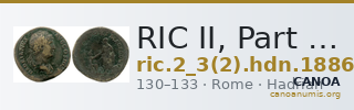 RIC II, Part 3 (second edition) Hadrian 1886 — CANOA