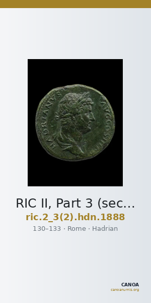RIC II, Part 3 (second edition) Hadrian 1888 — CANOA