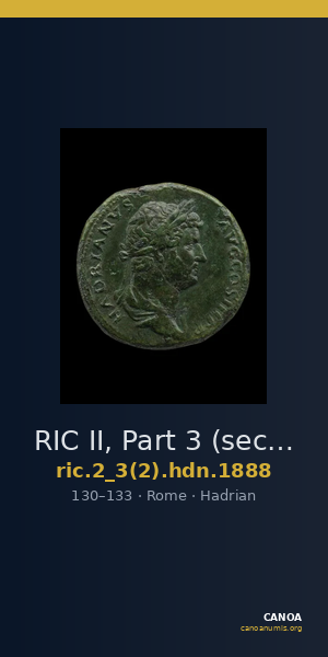 RIC II, Part 3 (second edition) Hadrian 1888 — CANOA