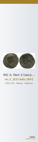 RIC II, Part 3 (second edition) Hadrian 1891 — CANOA