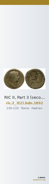 RIC II, Part 3 (second edition) Hadrian 1892 — CANOA
